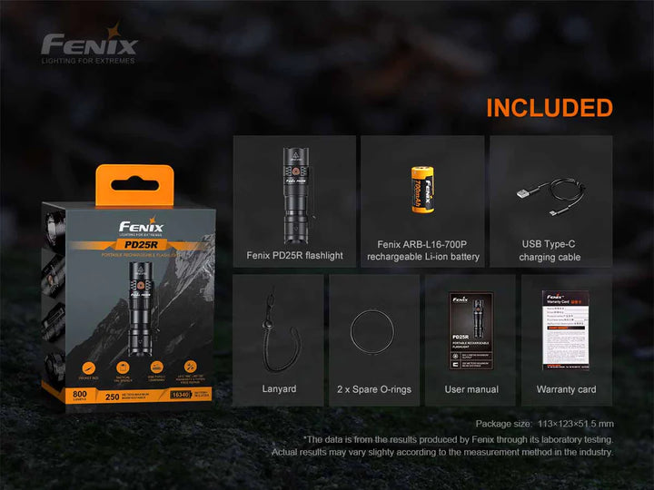 Fenix PD25R Everyday Carry Rechargeable Flashlight