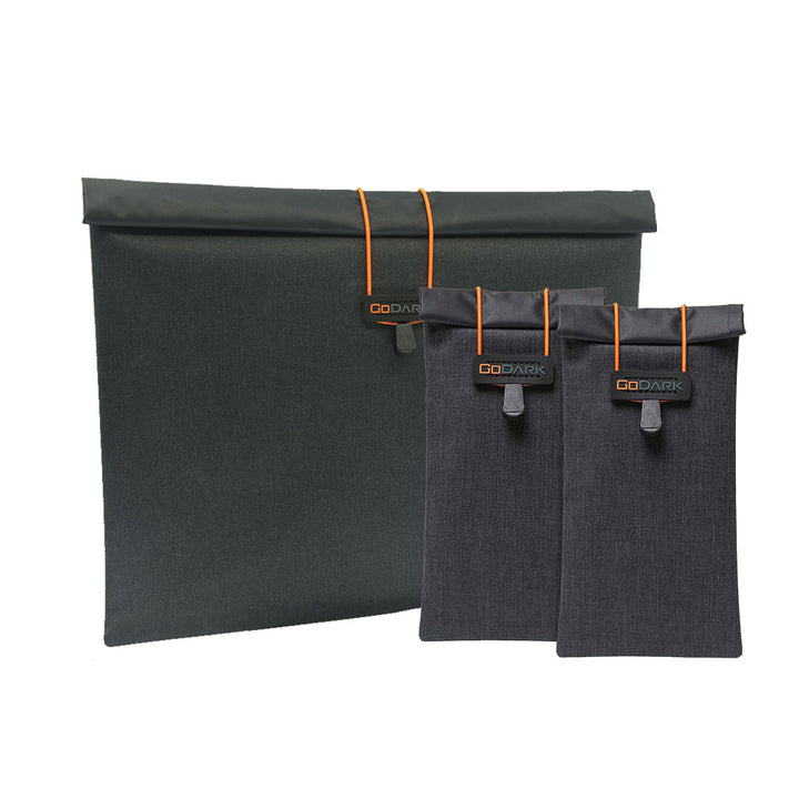 GoDark® Every Day Traveler Bundle: Phone Bag and Laptop Sleeve