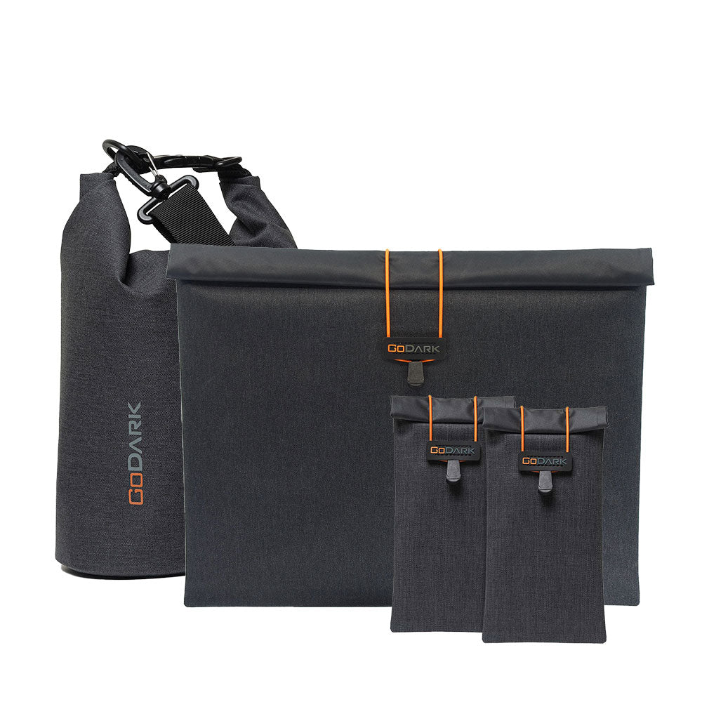 GoDark® Medium Bundle: Dry Bag, Laptop Sleeve, Phone Bags